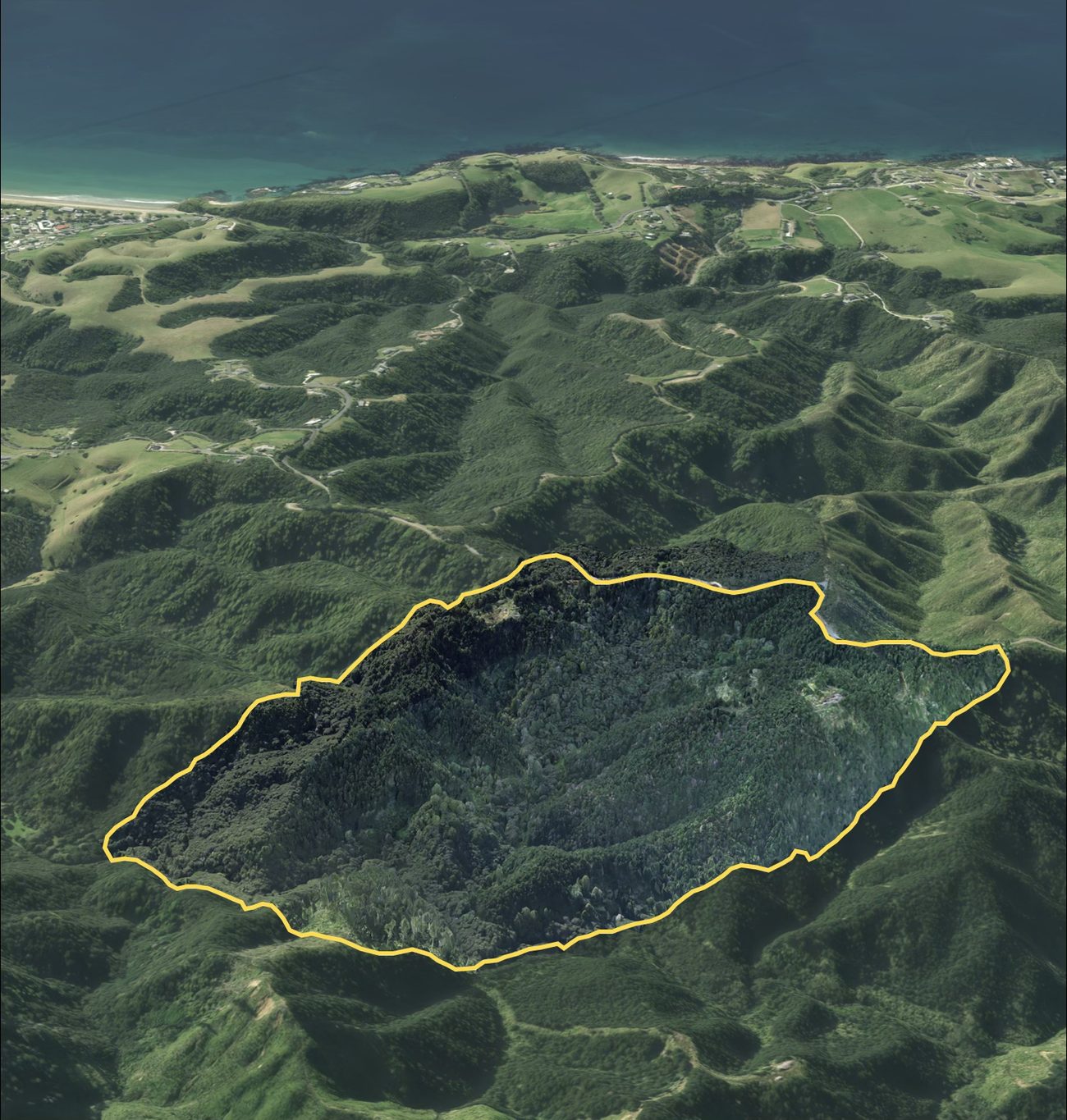 Zoned area for the Phase 1 trail loop